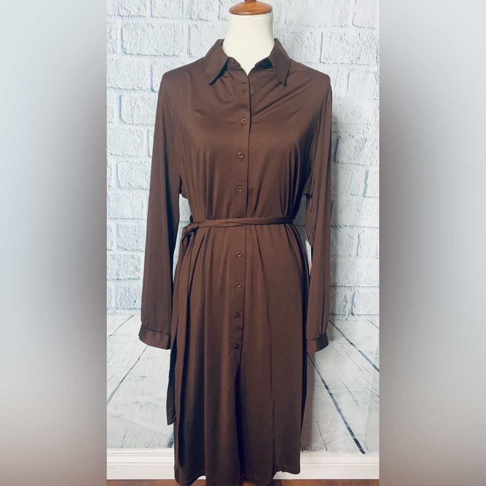Ellie XL solid brown Dress LulaRoe NWT